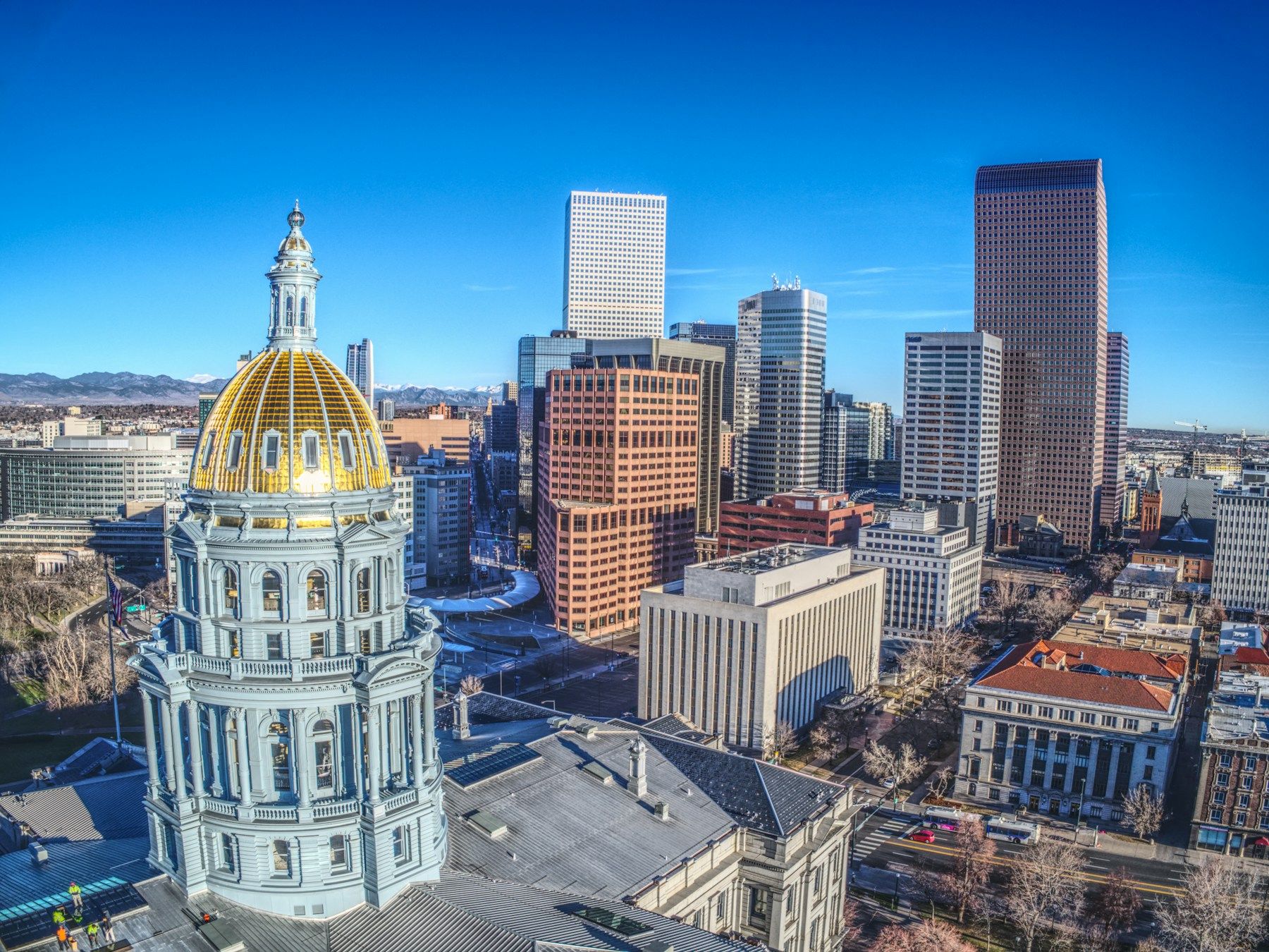 Downtown Denver and the Colorado State Capitol