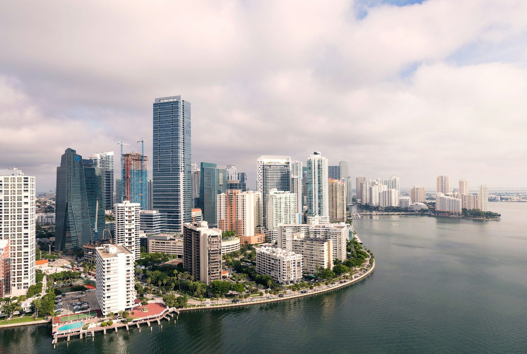 The Miami skyline on Biscayne Bay