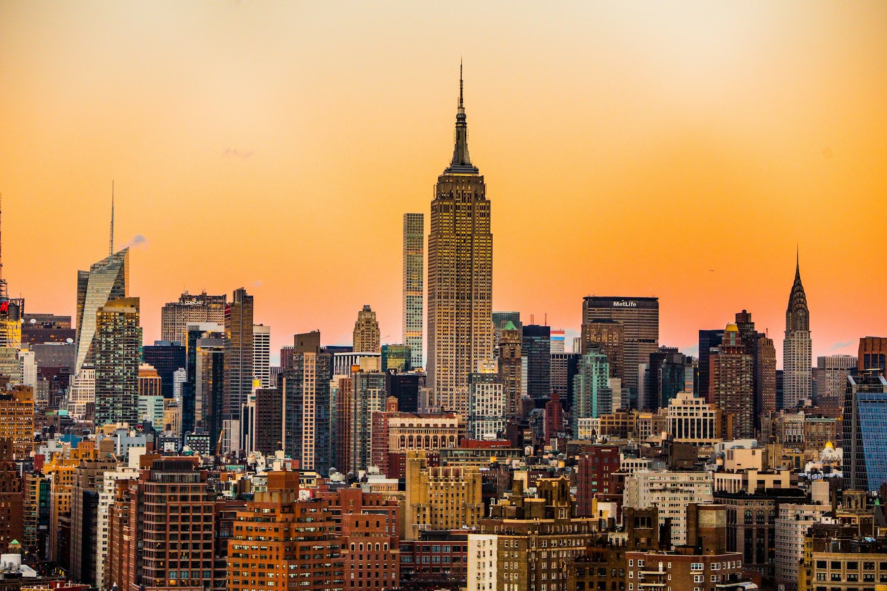 Midtown Manhattan at sunset