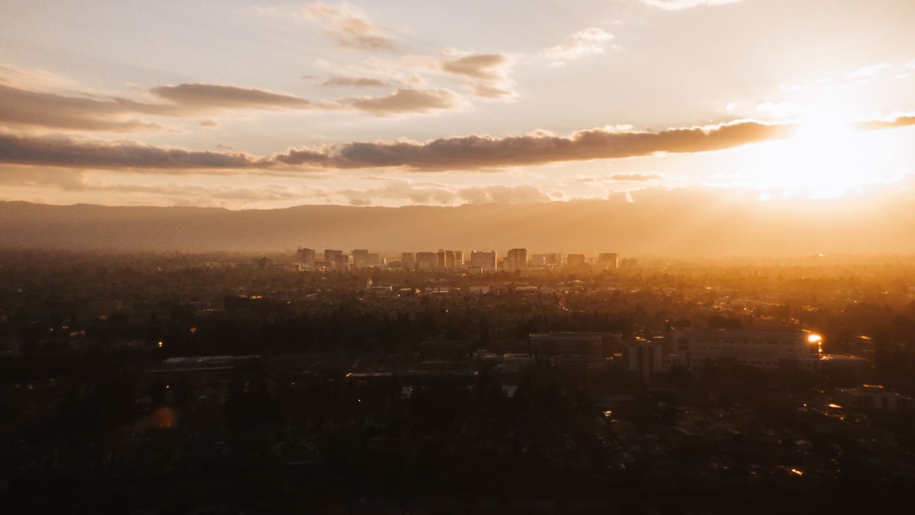 Downtown San Jose at sunset