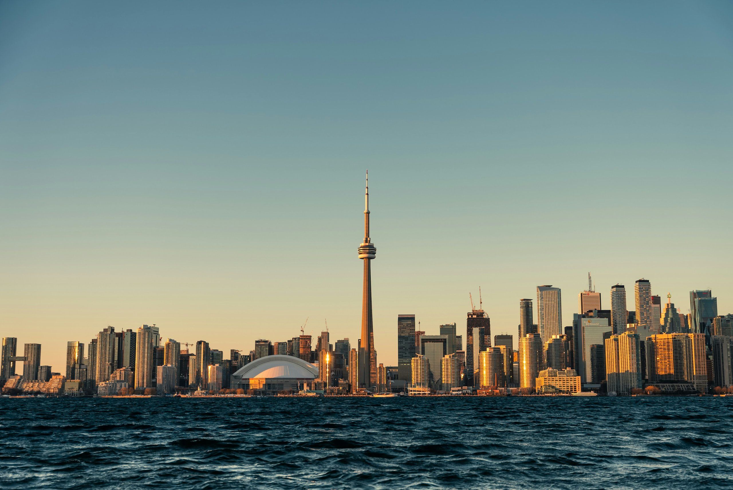 The Toronto skyline from the lake